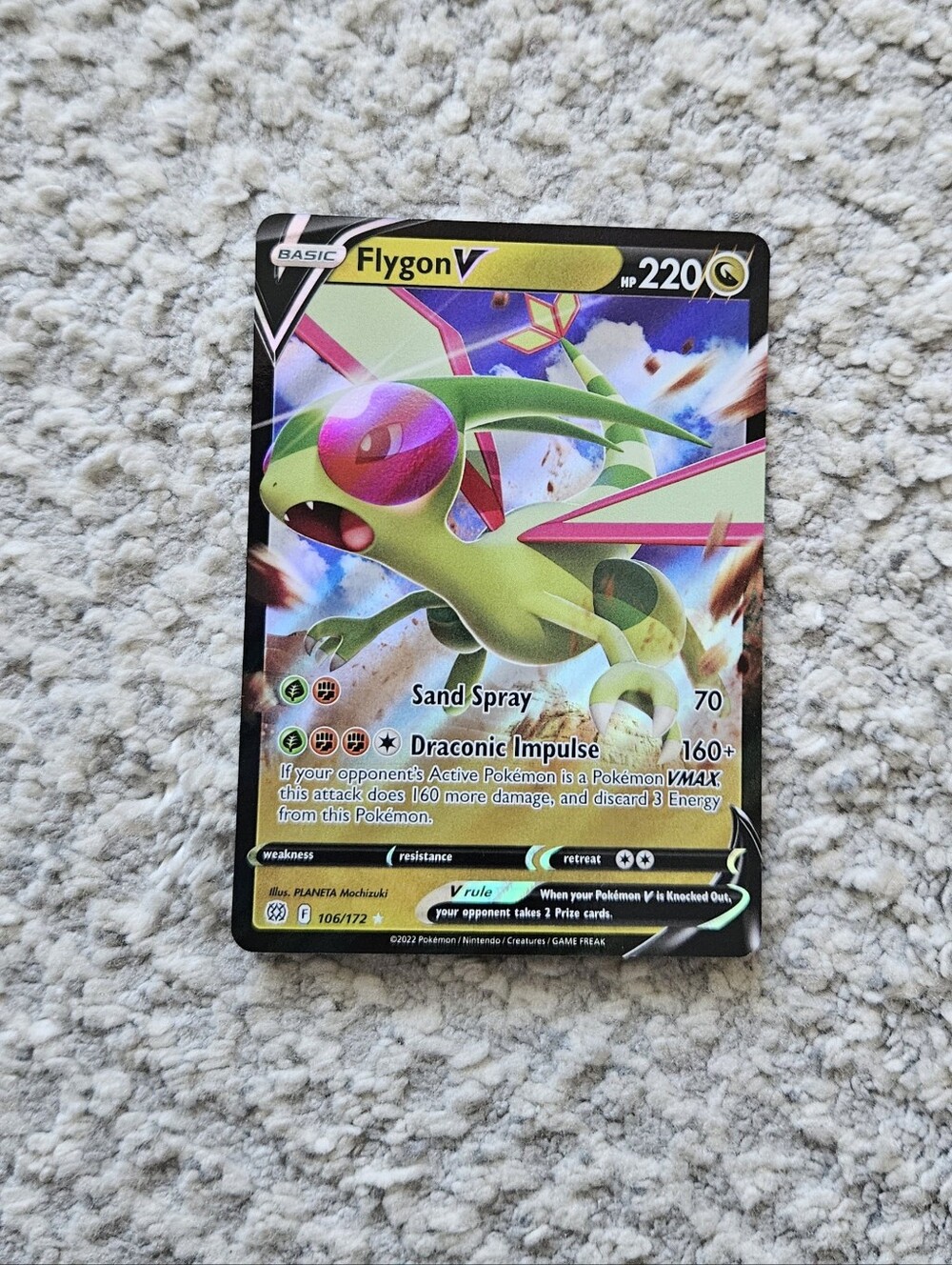POKEMON TCG Card Flygon V Brilliant Stars Ultra Rare 106/172
